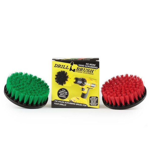 Drill Brush Power Scrubber By Useful Products 5 in W 5 in L Brush, Variety 5in-S-GR-QC-DB - main